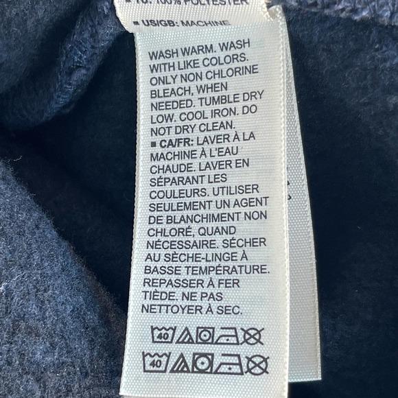 Goodthreads Jacket Mens XXL 2X Blue Hooded Snap Long Sleeve Fleece Lined - Picture 5 of 11